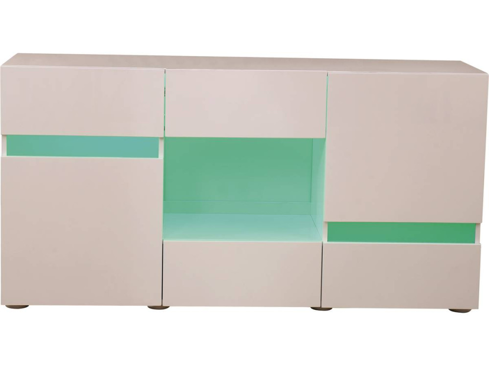 Komoda LED Volta” - 140 x 40 x 72 cm - Biała lakierowana