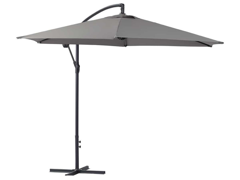 Parasol ogrodowy "Ilios" aluminiowy obrotowy  - Okrągły - Ø 3 m - Szary