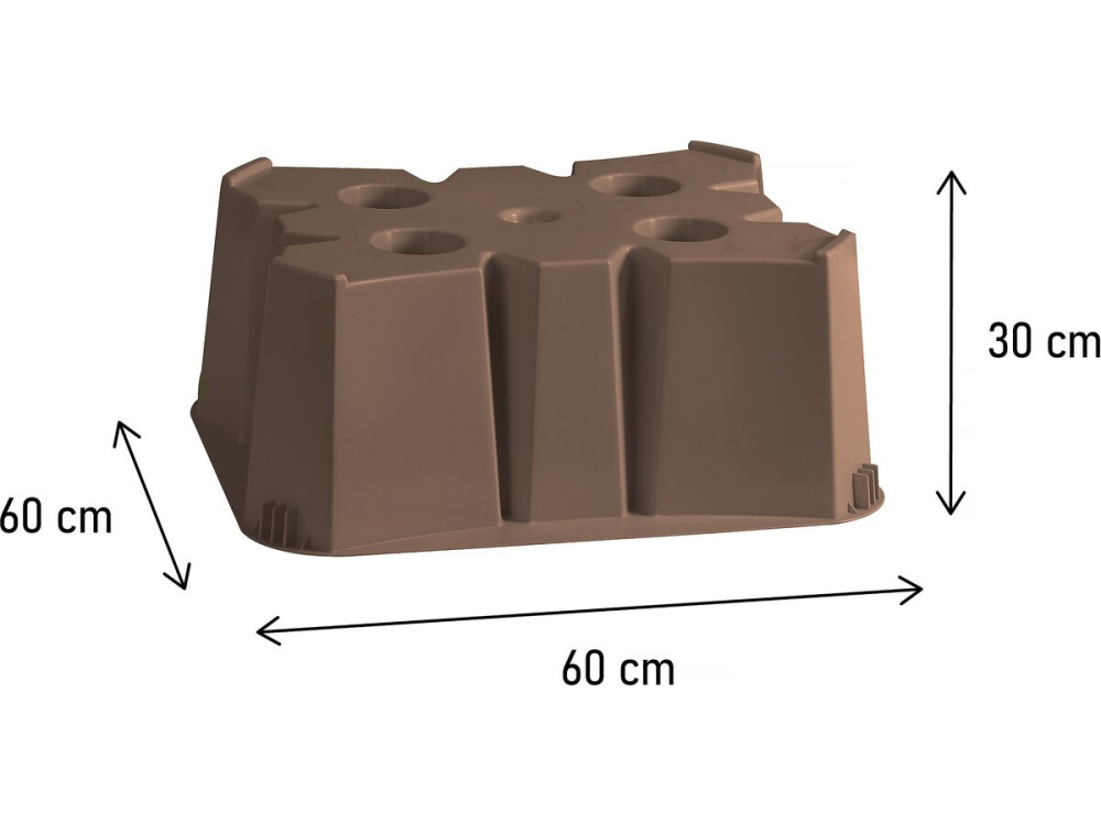 Podstawy do kolektorów 200 i 350 L - 60 x 60 x 30 cm - Taupe