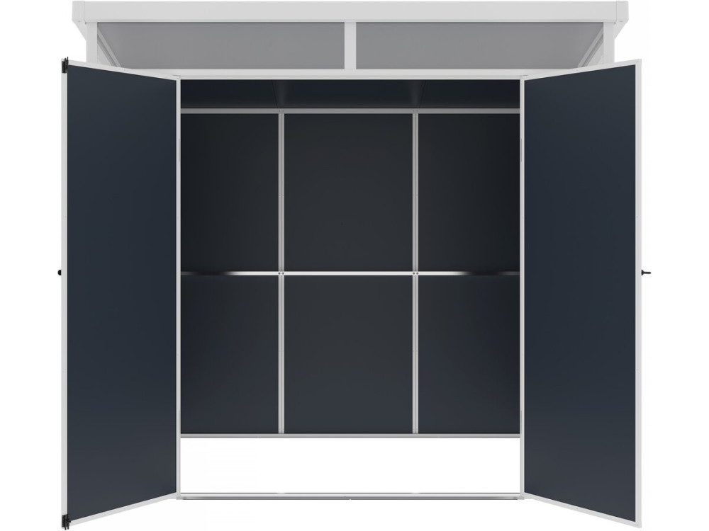 Szopa ogrodowa z żywicy "Detroit" - szara - 4,54 m² - 1,91 x 2,38 m