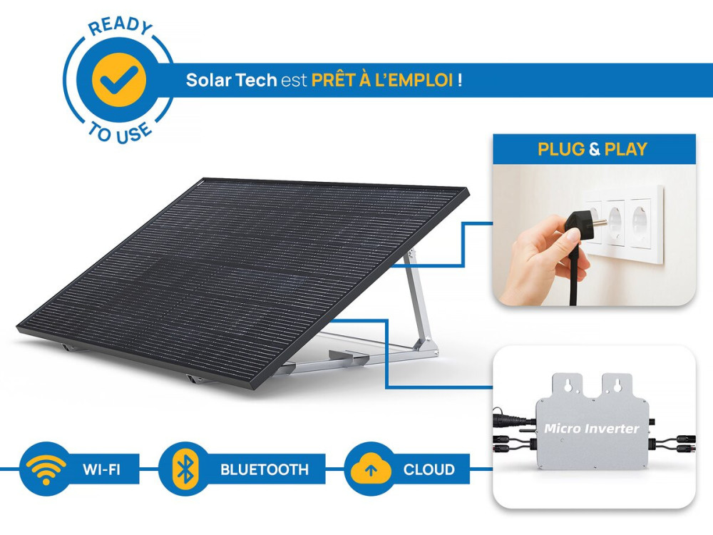 Panel sloneczny typu plug and play „Solar Tech” o mocy 400 W – zestaw startowy