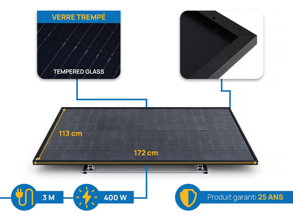 Panel sloneczny typu plug and play „Solar Tech” o mocy 400 W – zestaw startowy