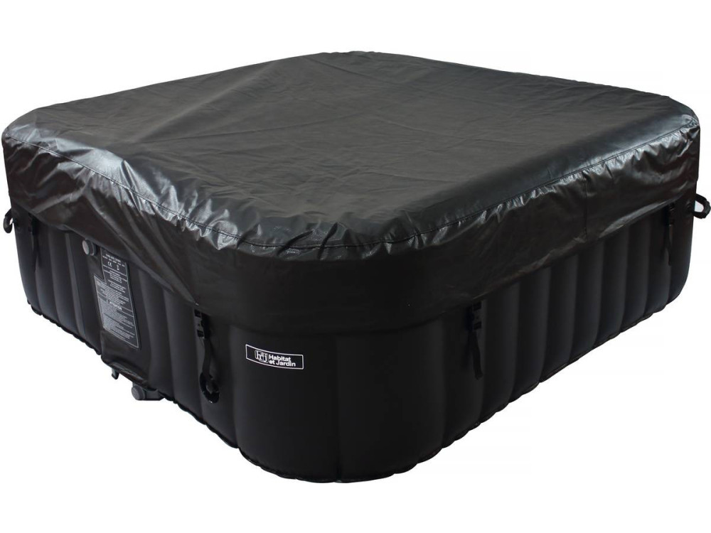 Dmuchane spa „Nice” z kula LED - 6-osobowe - Szary/Czarny