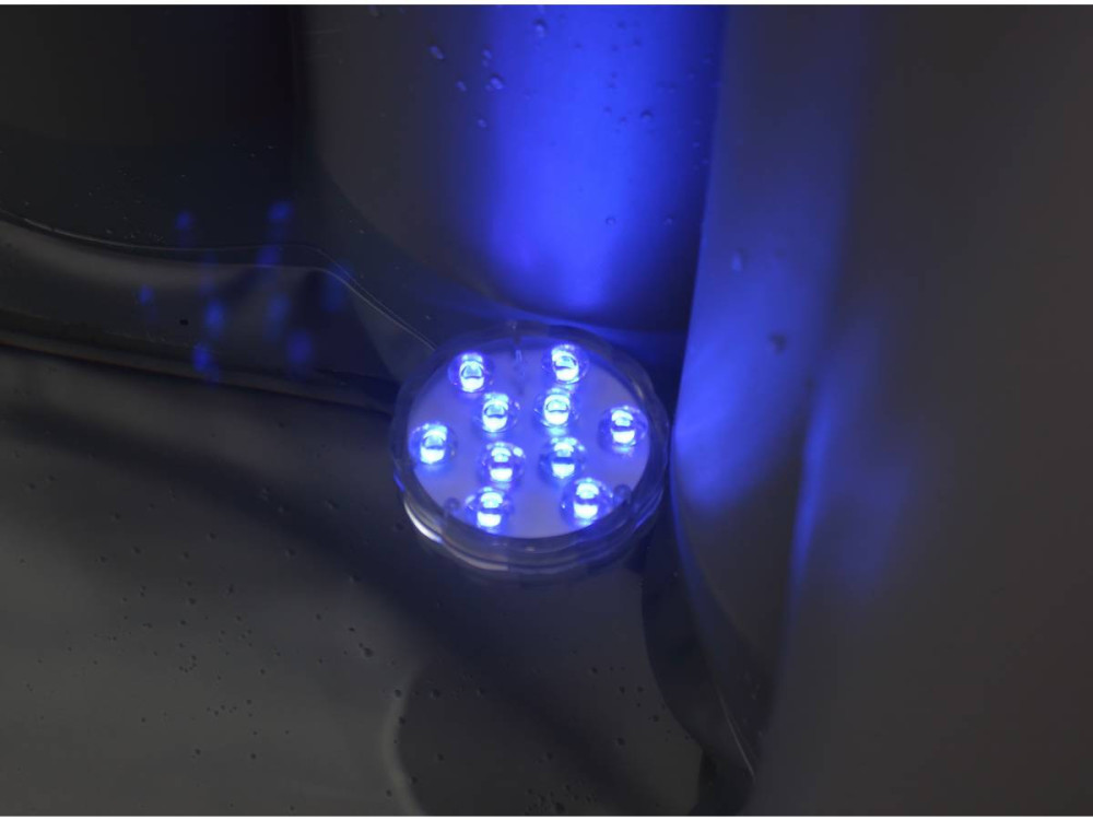 Dmuchane spa „Nice” z kula LED - 6-osobowe - Szary/Czarny