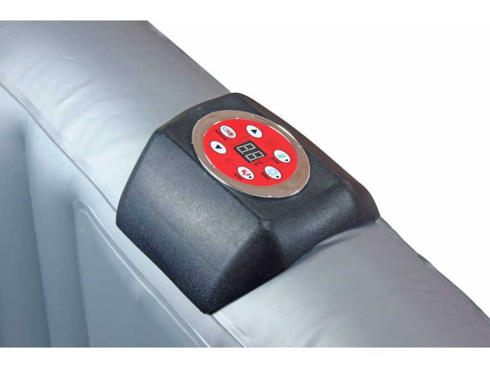 Dmuchane spa „Nice” z kula LED - 6-osobowe - Szary/Czarny