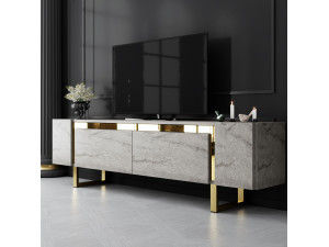 Drewniana podstawa pod telewizor "Yildiz" - 180 x 30 x 50 cm - TravertinOr 2