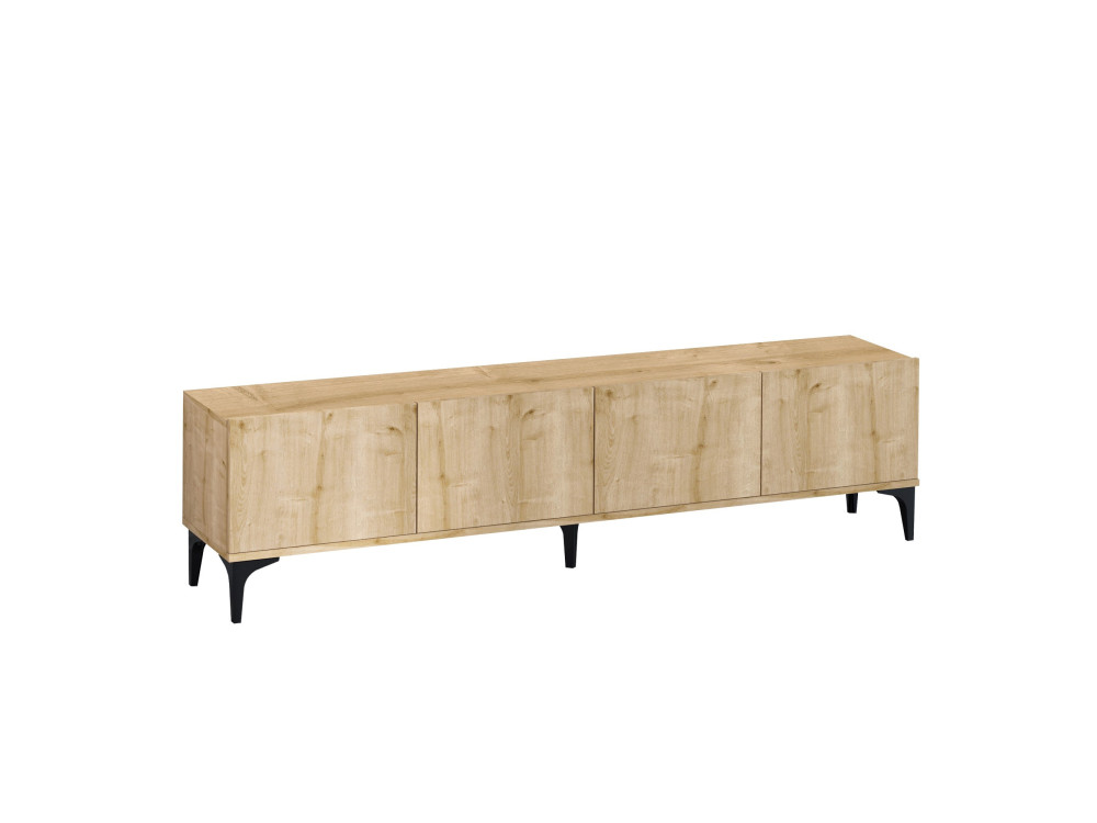 Drewniana podstawa pod telewizor "Nora" - 180 x 35 x 50 cm - Dąb Szafirowy