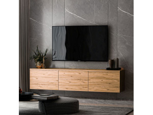Drewniana podstawa pod telewizor "Neon" 160 x 32 x 35 cm - sosna atlantycka 2