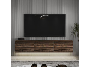 Drewniana podstawa pod telewizor "Neon" 160 x 32 x 35 cm - Kasztan 2