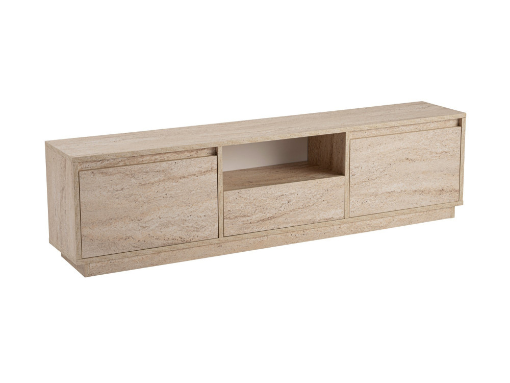 Drewniana podstawa pod telewizor "Vanguard" - 160 x 29 x 42 cm - trawertyn