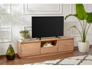 Drewniana podstawa pod telewizor "Vanguard" - 160 x 29 x 42 cm - sosna atlantycka 2