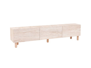Drewniany stojak pod telewizor "Alvin" - 180 x 31 x 42 cm - Beżowy