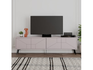 Drewniana podstawa pod telewizor "Dune" - 180 x 29 x 50 cm - Jasny brąz mokka 2