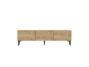 Drewniana szafka pod telewizor "Felix" 160 x 31,4 x 44,1 cm - dąb szafirowy