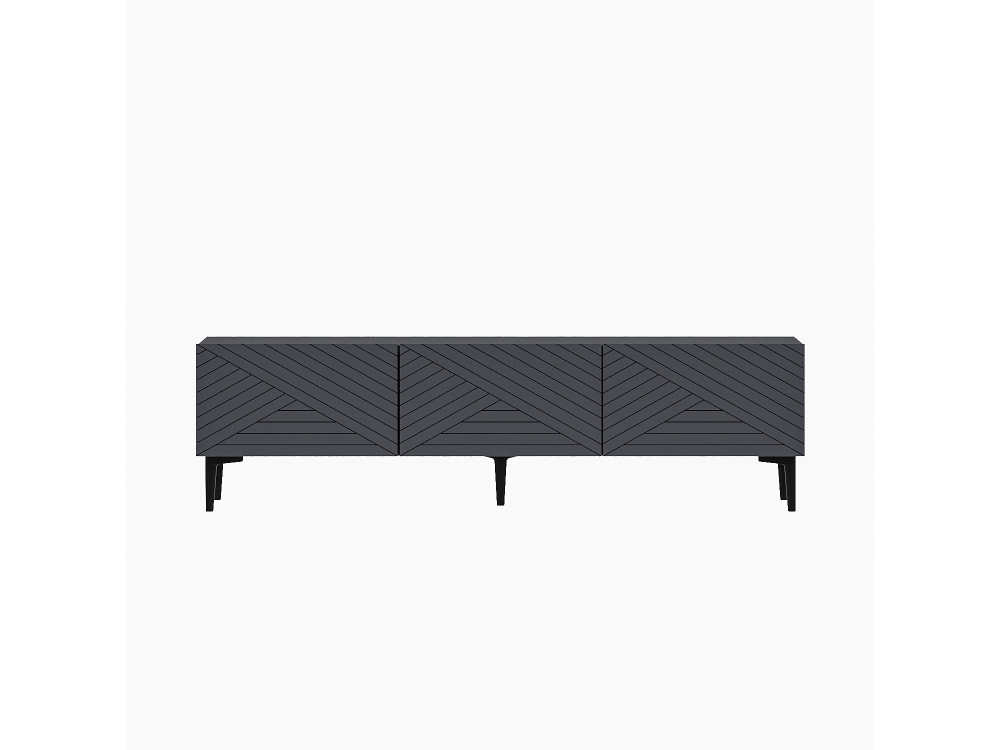 Drewniana szafka pod telewizor "Felix" 160 x 31,4 x 44,1 cm - Antracyt