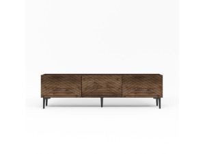 Drewniana podstawa pod telewizor "Felix" - 160 x 31 x 44 cm - Brązowy