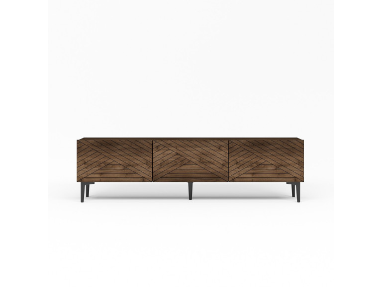 Drewniana podstawa pod telewizor "Felix" - 160 x 31 x 44 cm - Brązowy