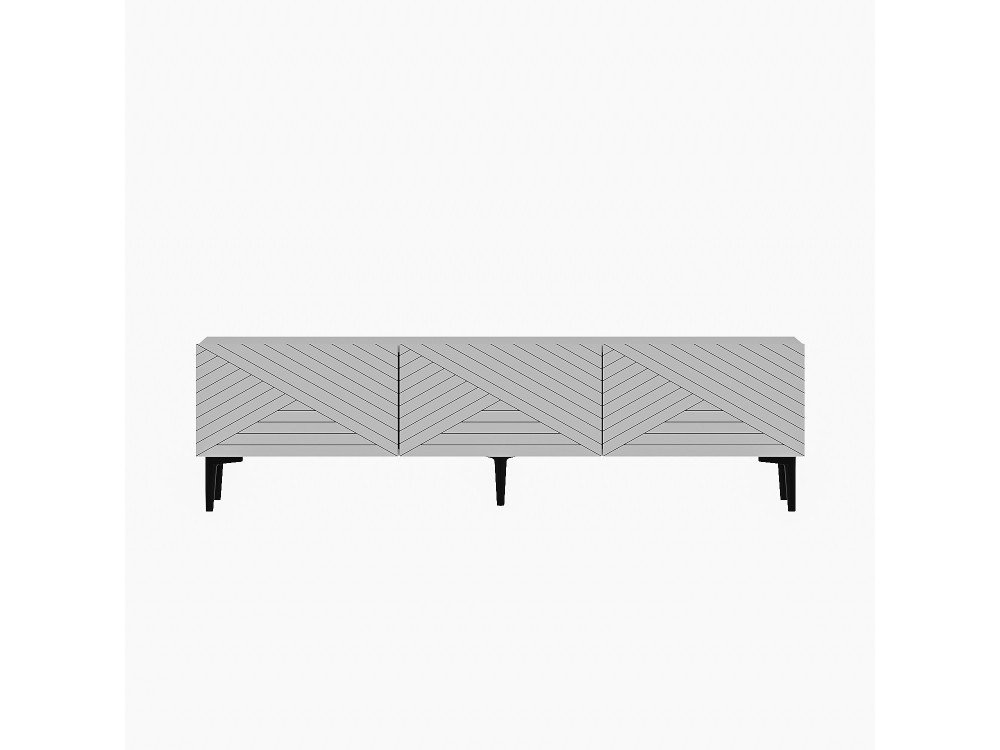 Drewniana podstawa pod telewizor "Felix" - 160 x 31 x 44 cm - Biały