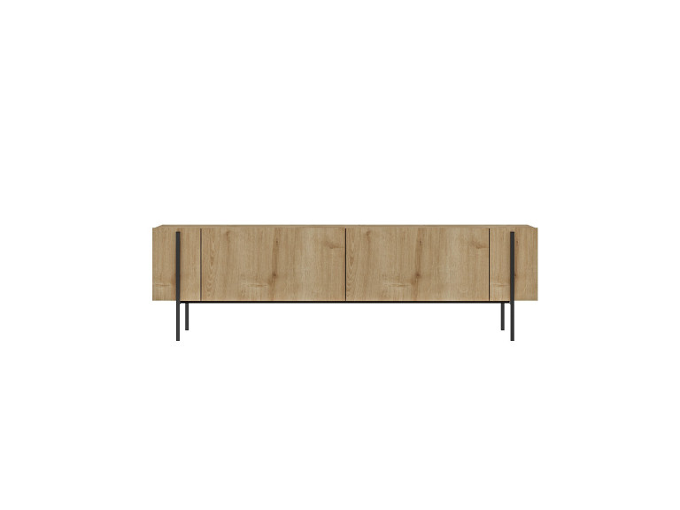 Drewniany stojak pod telewizor "Herman" - 160 x 31 x 45 cm - Beżowy
