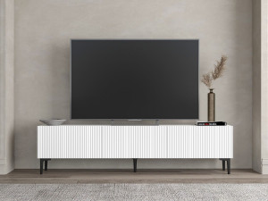 Drewniana podstawa pod telewizor "Oscar" - 180 x 31 x 45 cm - Biały 2