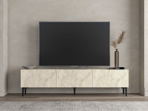 Drewniany stojak pod telewizor "Oscar" - 180 x 31 x 45 cm - Beżowy 2