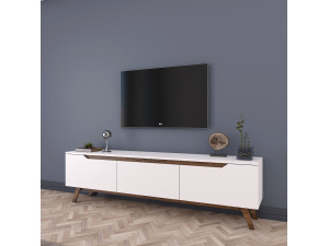 Drewniana podstawa pod telewizor "Digi" - 180 x 35 x 48 cm - Brązowy 2