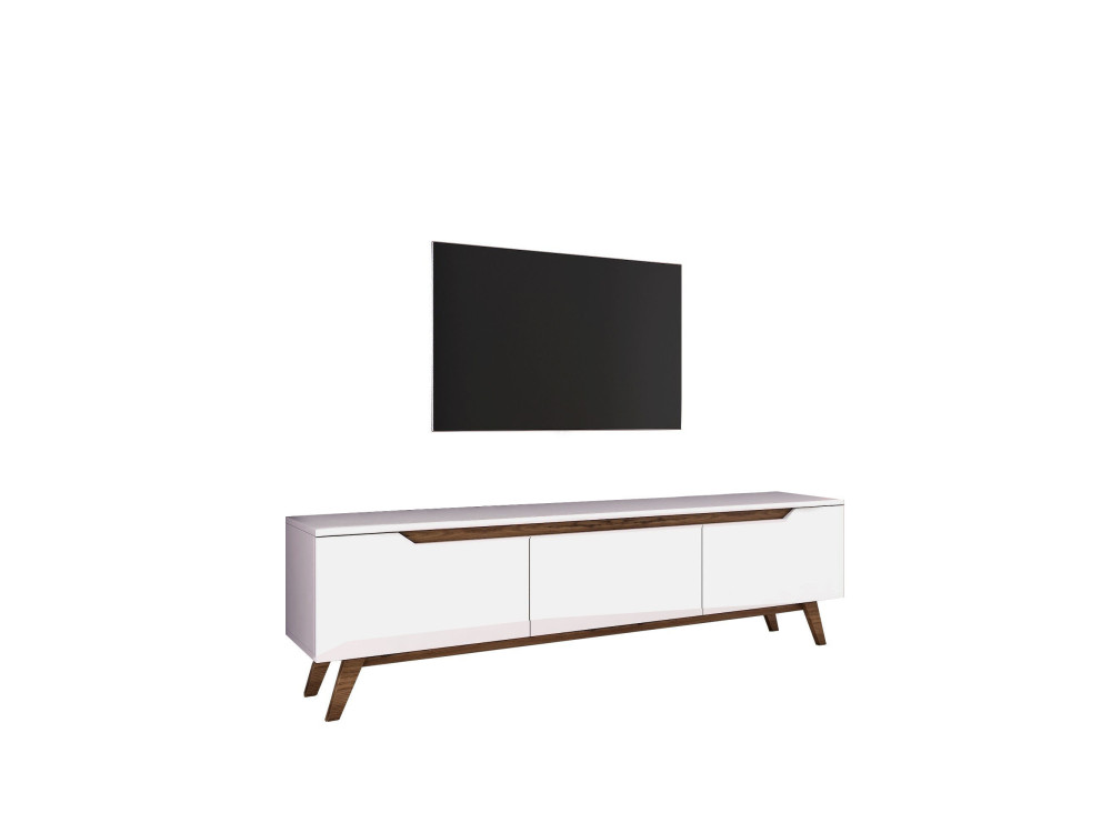 Drewniana podstawa pod telewizor "Digi" - 180 x 35 x 48 cm - Brązowy