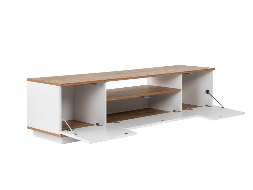 Drewniana podstawa pod telewizor "Veramont" - 180 x 44 x 44 cm - Brązowy