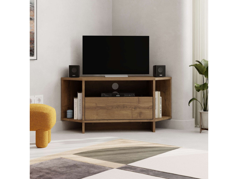 Drewniany stojak pod telewizor "Viva" - 95 x 35 x 45 cm - Brązowy