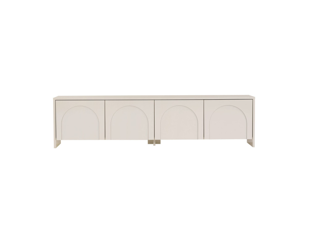 Drewniana podstawa pod telewizor "Aurelia" - 180 x 32 x 45 cm - Kremowy