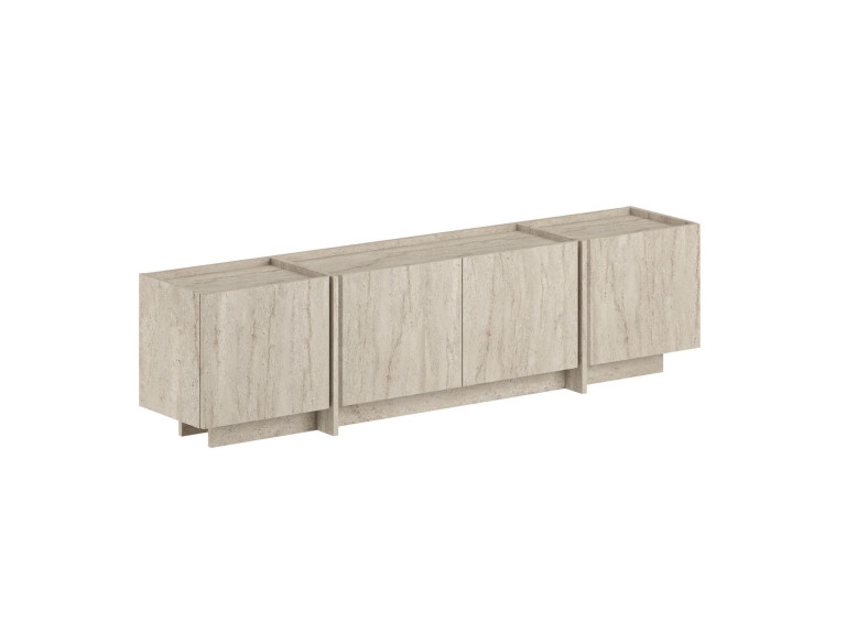 Drewniana podstawa pod telewizor "Lowen" - 180 x 35 x 46 cm - trawertyn
