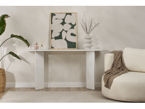 Kredens drewniany "Sira" - 150 x 35 x 75 cm - biały 2