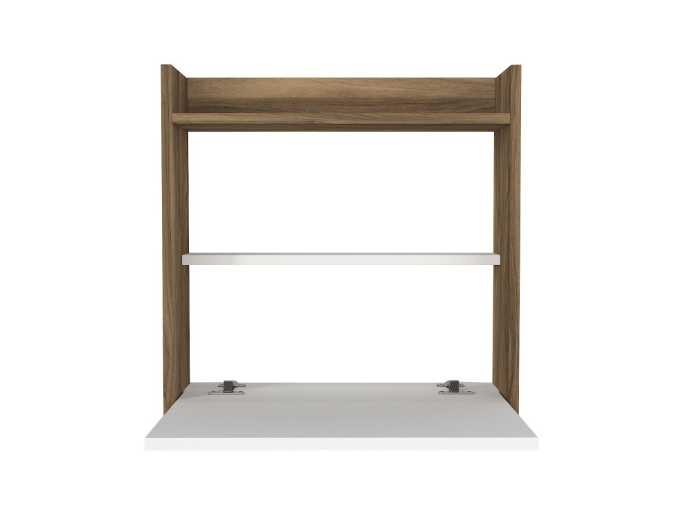 Drewniane biurko "Laptop" - 60 x 19 x 60 cm - Biały, Orzech