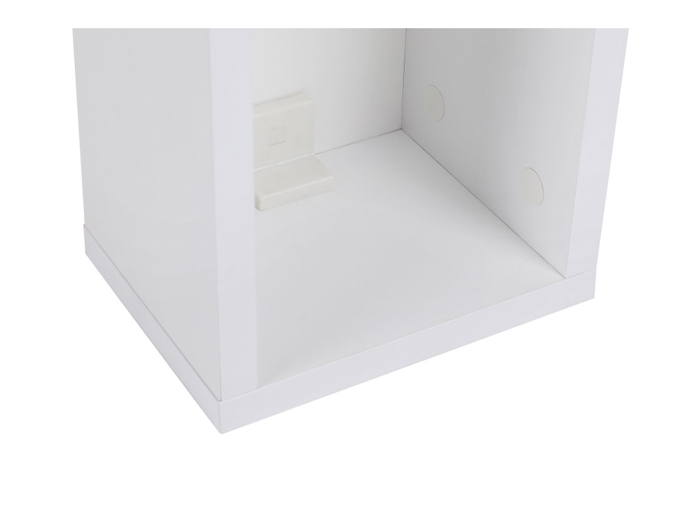 Drewniany stolik nocny "Turra" - 20 x 15 x 65 cm - Biały