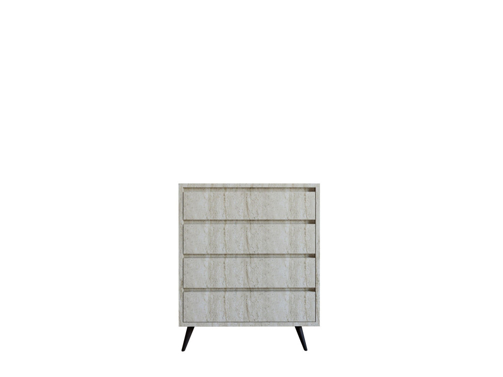 Drewniana komoda "Suvera" - 70 x 40 x 86 cm - Trawertyn