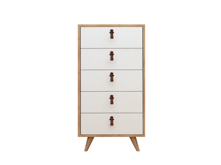 Drewniana skrzynia "Frenzu" - 50 x 40 x 103 cm - Biały
