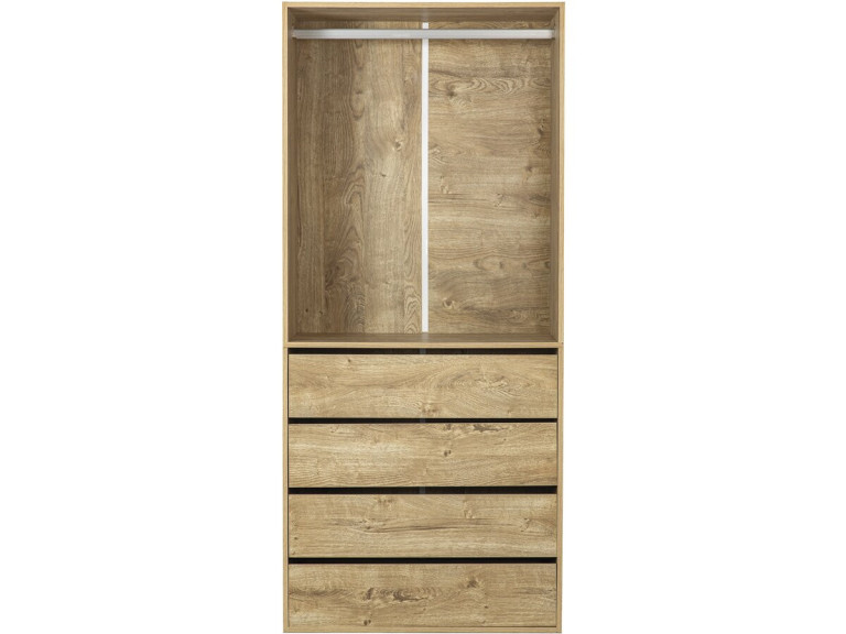 Szafa "Opéra" z 4 szufladami i 1 miejscem do powieszenia - 80 x 45 x 180 cm - Beżowy