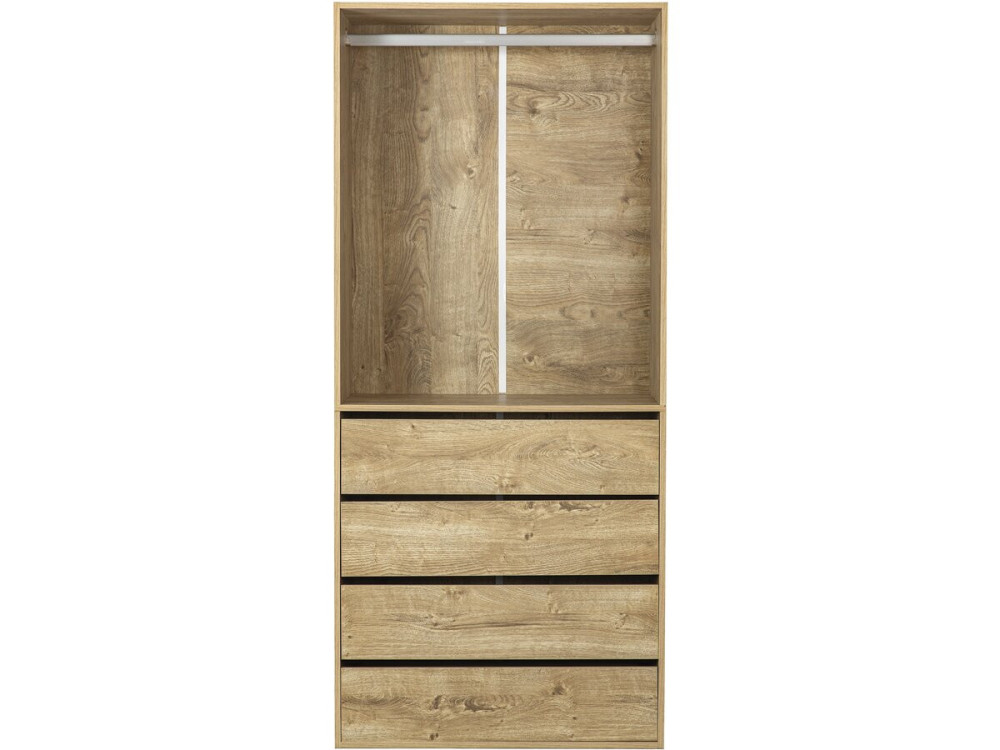 Szafa "Opéra" z 4 szufladami i 1 miejscem do powieszenia - 80 x 45 x 180 cm - Beżowy