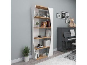 Drewniany regał "Selge" - 63 x 23 x 150 cm - Atlantic PineWhite 2