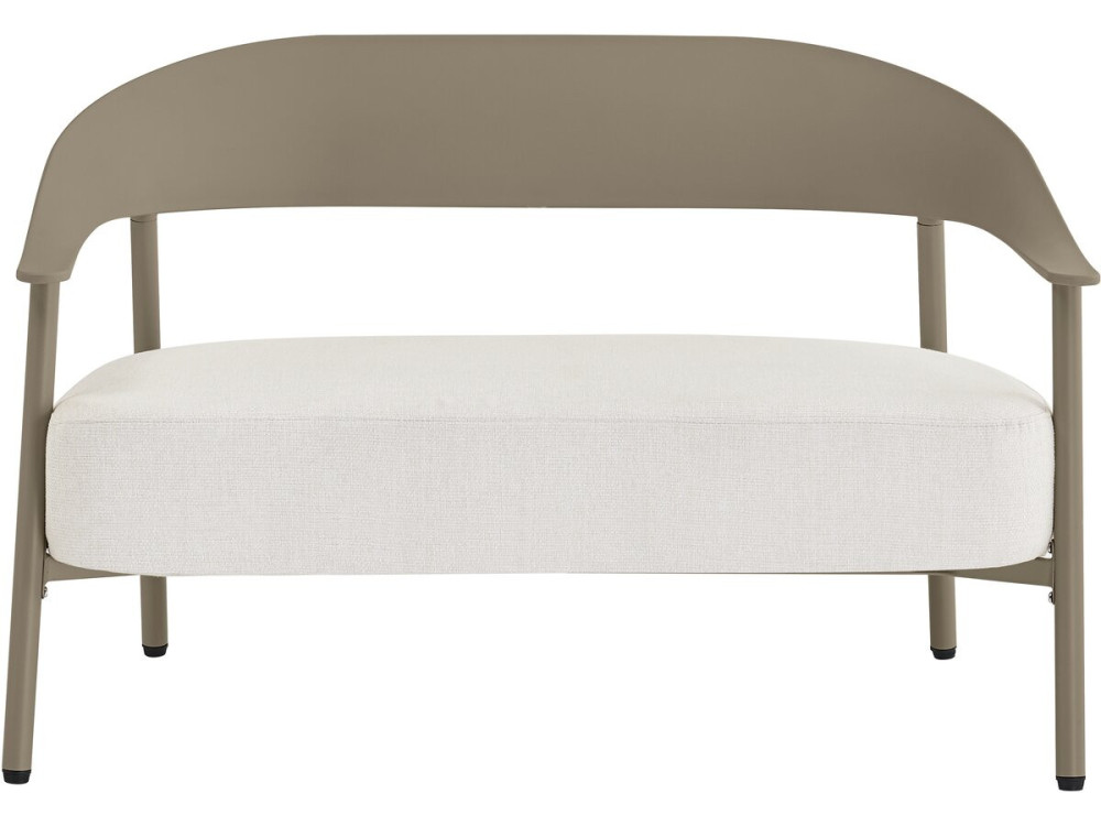Sofa ogrodowa "Céora" z tworzywa sztucznego i metalu - 2-osobowa - Taupe