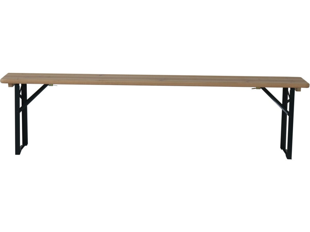 Składany stół ogrodowy "Lisbon" z 2 ławkami - 176 x 46 x 75 cm - Brązowy