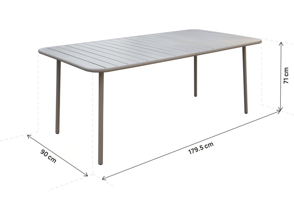 Zestaw mebli ogrodowych metalowych „Bilbao” - 8 miejsc - Taupe