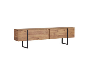 Drewniana podstawa pod telewizor "Onera" - 180 x 30 x 50 cm - sosna atlantycka / czarny