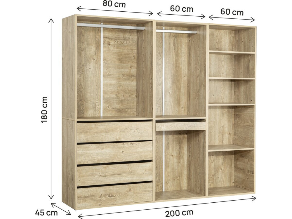 Zestaw szaf modułowych "Opéra" - 3 sztuki - Beżowy