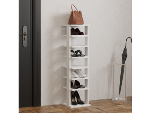 Drewniana szafka na buty "Ayka" - 30 x 30 x 110 cm - Biały 2