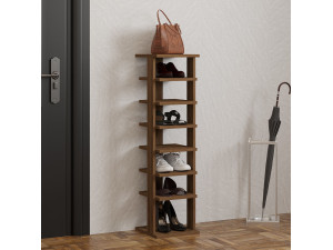 Drewniana szafka na buty "Ayka" - 30 x 30 x 110 cm - Brązowy 2