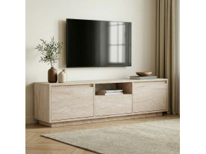 Drewniana podstawa pod telewizor "Sentinel" - 160 x 30 x 42 cm - trawertyn 2