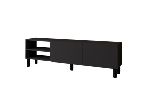 Drewniana podstawa pod telewizor "River" - 150 x 31,4 x 48,2 cm - Antracyt