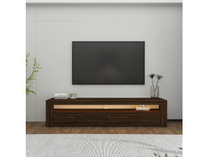Drewniany stojak na telewizor "Bati" - 150 x 36 x 46 cm - Brązowy 2