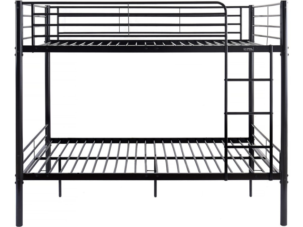 Łóżko piętrowe Adam Double - w zestawie stelaż - 140 x 190 cm - czarne